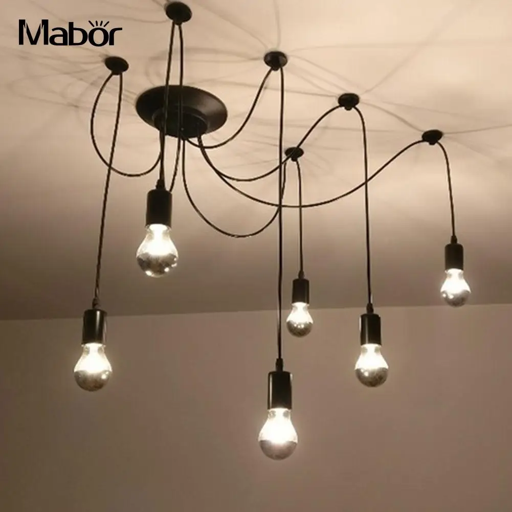 

5 Lamps Retro Ceiling Lamp Light Chandelier Vintage Loft Antique Adjustable