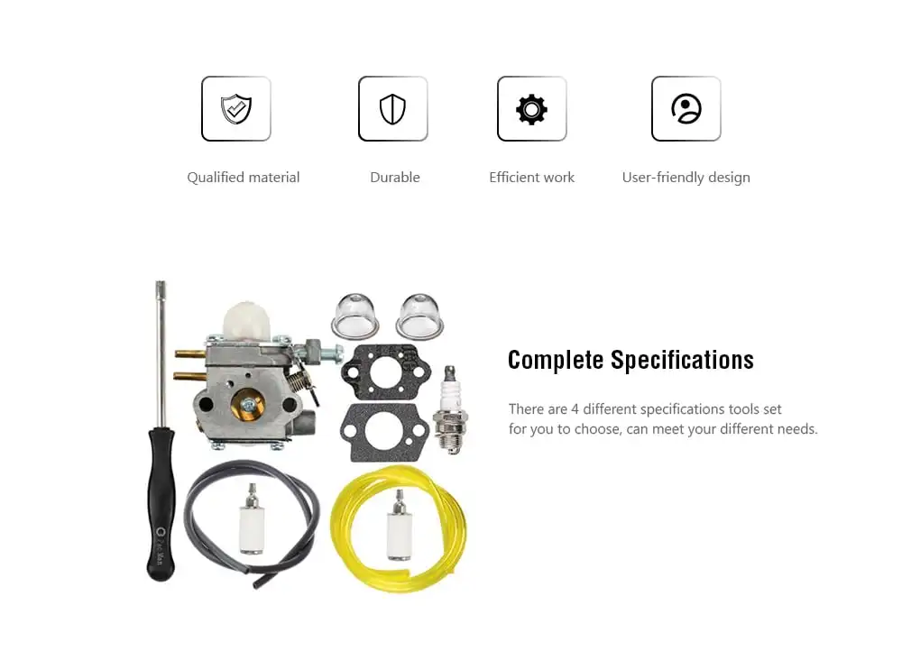 Hexagonal Carburetor Adjustment Screwdriver Tool Set- Black 5pcs