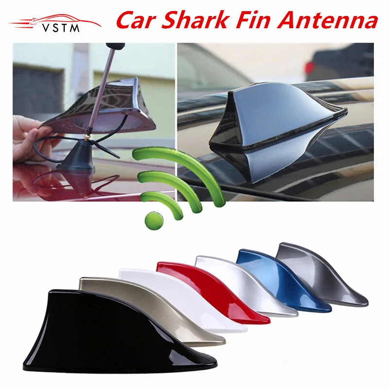 

Auto Parts Car Shark Fin Antenna Radio Signal Aerials Roof Antennas For Most Of Cars Car Styling