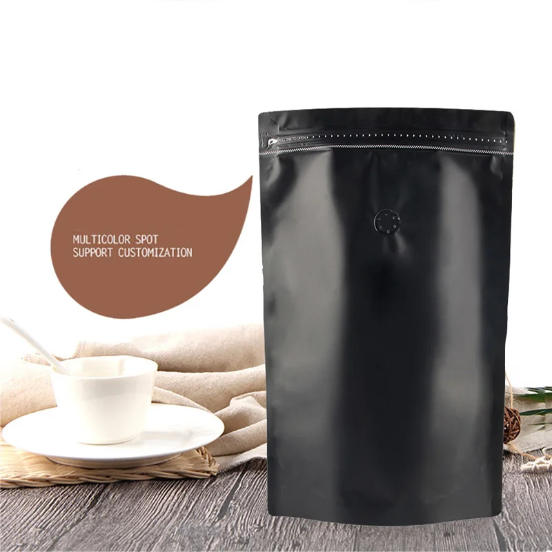 2 фунта печенья еда шоколад кофе зерно закуска упаковка сумка для хранения 1 кг алюминиевая фольга молния ziplock клапан стоьте вверх широкое дно
