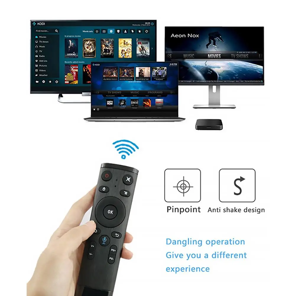 For Smart TV Q5 Bluetooth//2.4G Voice Remote Control Air Mouse With USB Receiver