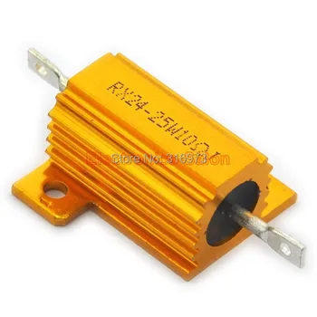 

(2 pcs/lot) 10 OHM 25W Wirewound Aluminum Housed Resistor, 25 Watts.