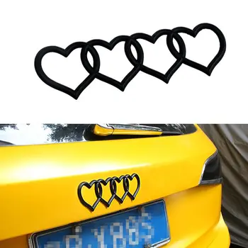 

Love Heart Logo Rear Trunk Badge Emblem Decal Sticker Replacement for Audi A3 A4 A5 A6L A8 Q3 Q5 Q7 TT RS3 RS5 RS8 S3
