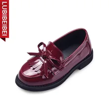 Spring New Children Tassel Casual Shoes Bowtie Leather Girls Shoes Princess Chaussure Petite Fille d’Honneur Kids Shoes KS105
