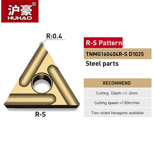 HUHAO 1 pc CNC Blade Triangle Slotting Lathe Insert Triangular Slotted Outer Hole Inner For Steel HRC45 Degree H01200201