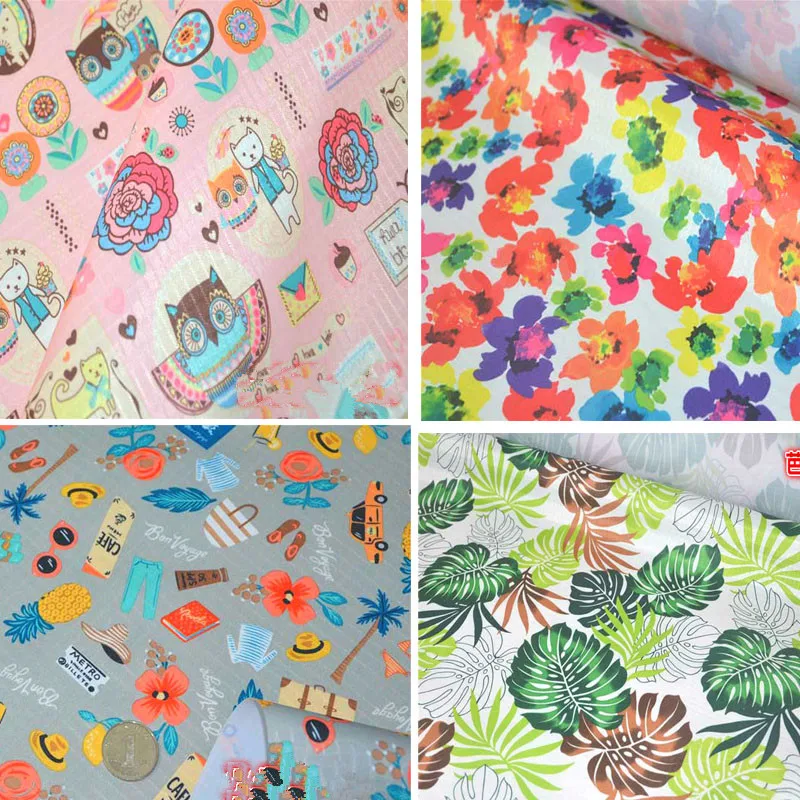 Цветочный толстый 380 г/метр 210D Водонепроницаемый Оксфордский тканевый чехол мебель скатерть сумки навес палатки зонт ткань с ПВХ покрытием