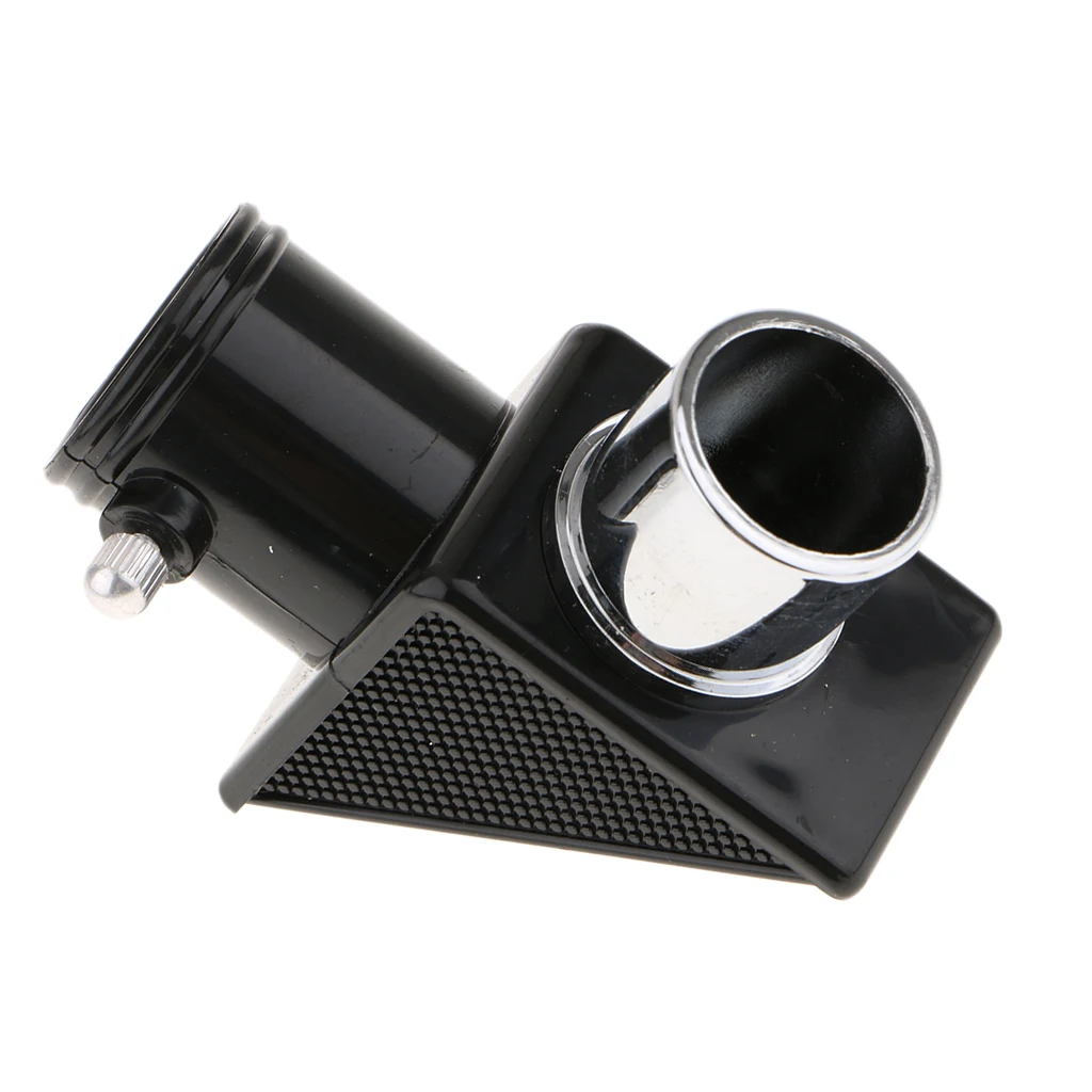 90-Degree Mirror Diagonal Adapter- Thread for Any 0.965'' Filters and 0.965-inch Telescope Eyepiece(Black+Silver