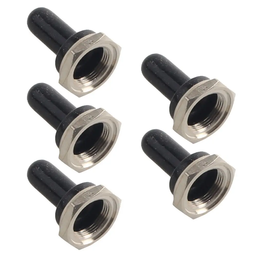 

EE support 5Pcs 12mm Rubber Rocker Toggle Switch Knob Hat Waterproof Boot Cover Cap Black Sales XY01