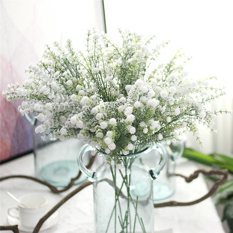 DIY Artificial Flower Branch Baby's Breath Flower Gypsophila Fake Silicone Plant For Wedding Home Party Decorations #3d11 (7)