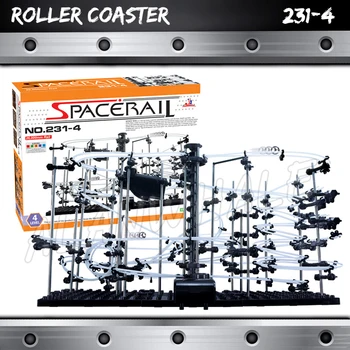 

2600cm Rail Level 4 Marble Run Race Roller Coaster Night Luminous Model Building Learning Gifts Set Rolling Steel ball Sculpture