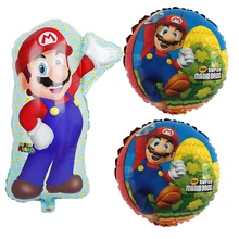 3 шт./лот Супер Марио Bros воздушный шар из майлара Классические игрушки День рождения украшения Детские игрушки поставки Fiol воздушные шары