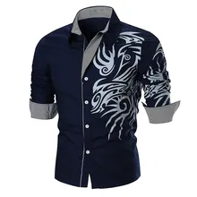 Индивидуальная Мужская Летняя Повседневная тонкая рубашка с длинным рукавом и принтом, топ, блуза, мужская одежда, рубашка в стиле милитари для мужчин, рубашка с коротким рукавом