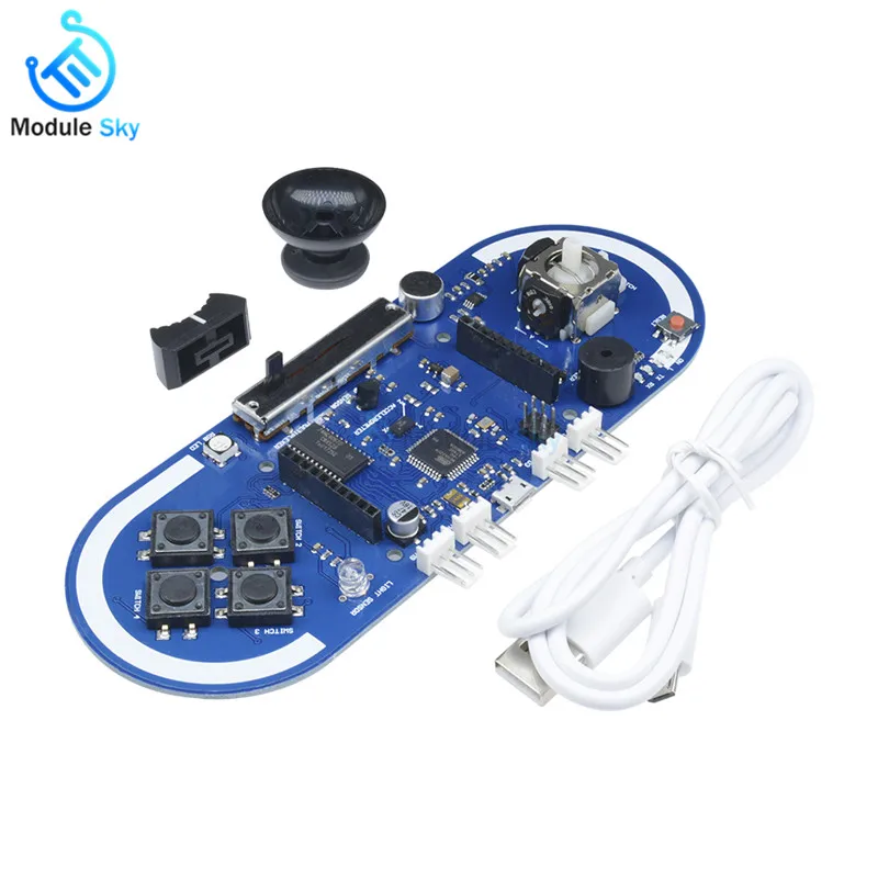 

Atmega32u4 Esplora Joystick Game Program Module For Arduino IDE Oscillator Microcontroller Temperature Light Sensor Board Cable