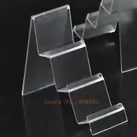 7pcs/lot Matting- Clear view Wallet Display Stand Holder Rack Mobile-bag Display Stand holder 3-layer stand