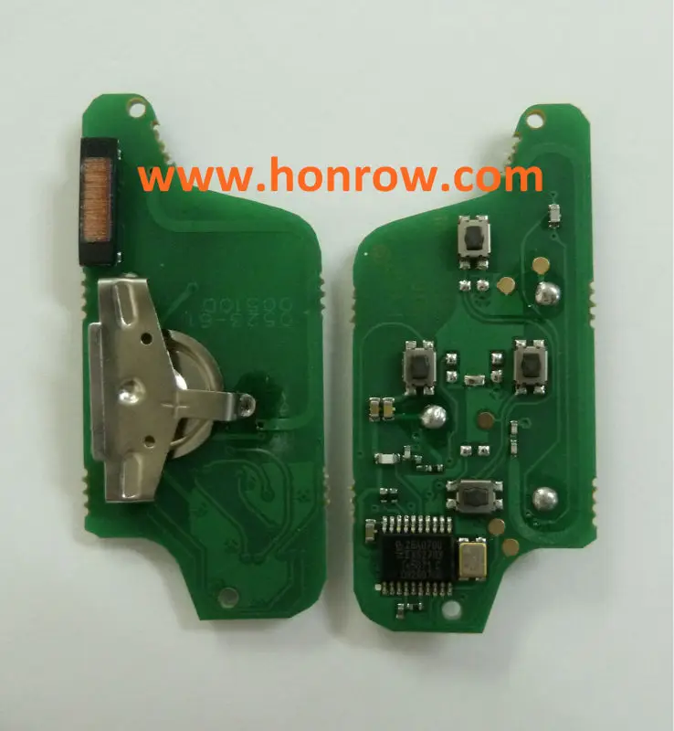 ASK 4 button electronic board 433Mhz ID46 Chip with battery place for Citroen remote key (after april 2011 year car key)