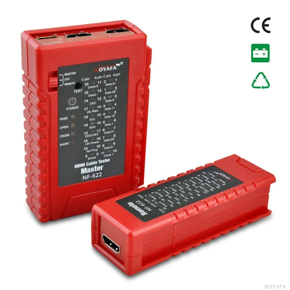 

NOYAFA NF-622 HDMI Wire Tester HD Wire Tester Detector Check Disorder Short Open and Cross Status of HDMI Cables