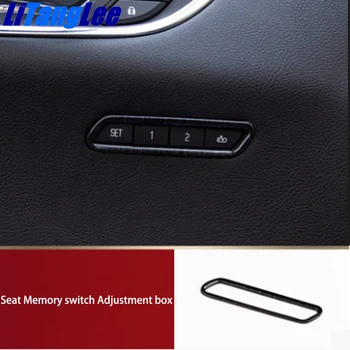 

Litanglee Car Door Memory Seat Lock Unlock Adjust Switch Button Cover Trim Sticker Titanium Black For Cadillac XT5