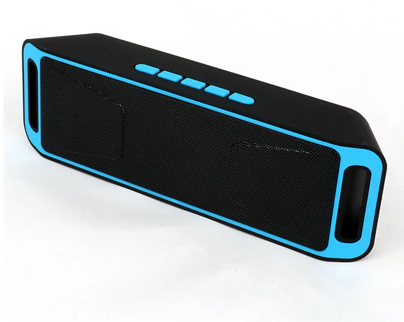 Portable Bluetooth Speaker wireless mini Speaker Amplifier Stereo Subwoofer Speaker TF USB FM Radio Built-in Mic Dual Bass SP208