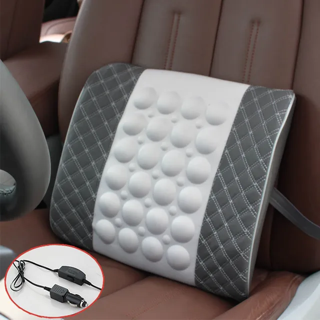NWIEV Massage Lumbar Support Cushion Car Seat Pillow For Peugeot 407