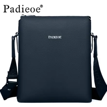 Padieoe 2016 Mejor calidad de los hombres bolsas de mensajero del hombro crossbody de cuero genuino bolsas de cuero bolsos para hombres de negocios de Ocio