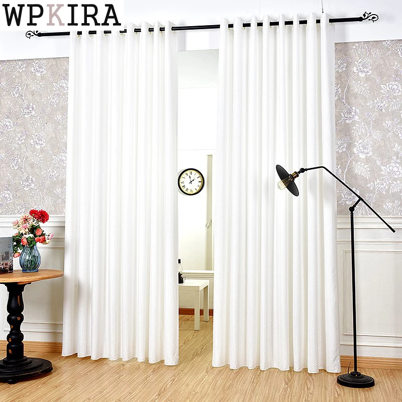 

Europe Solid White Yarn Curtain Window Tulle Curtains For Living Room Kitchen Modern Window Treatments Voile Curtain s031&30