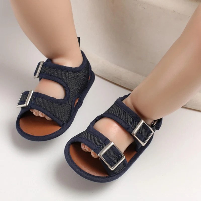 Baby Shoes New Summer Baby Boys Breathable Anti-Slip Sandals Toddler Soft Soled Solid Print First Walkers