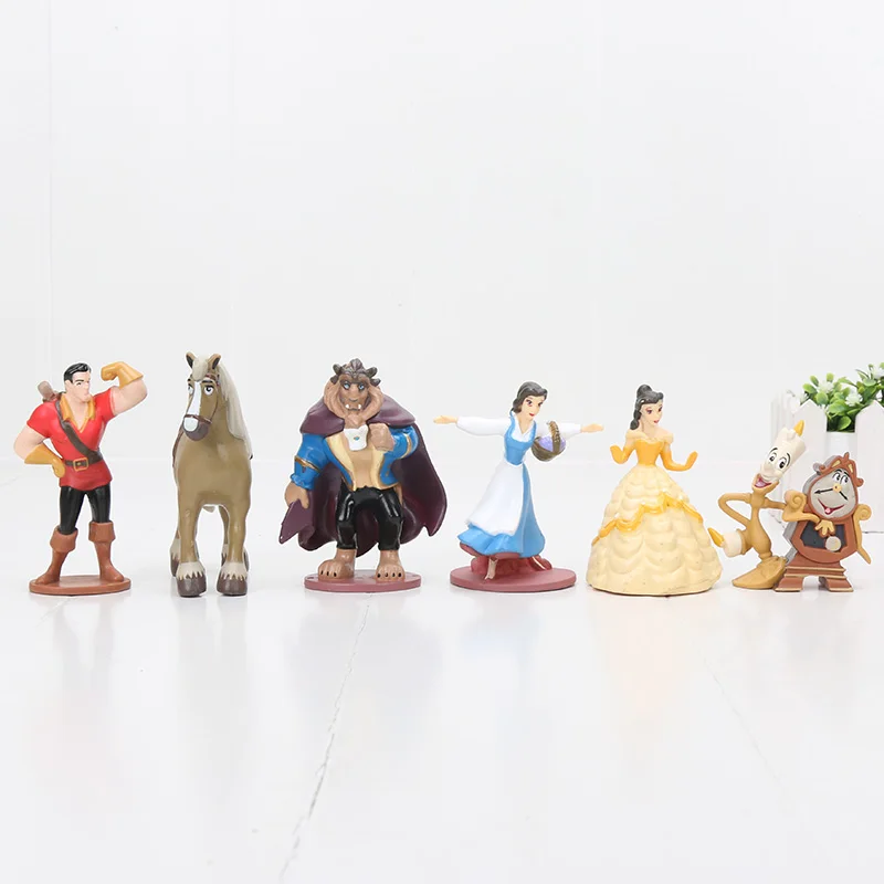 Принцесса фигурка игрушка 7-10 см Красавица и Чудовище Белла принцесса чудовище ПВХ Фигурки игрушки девушки коллективные модели игрушки