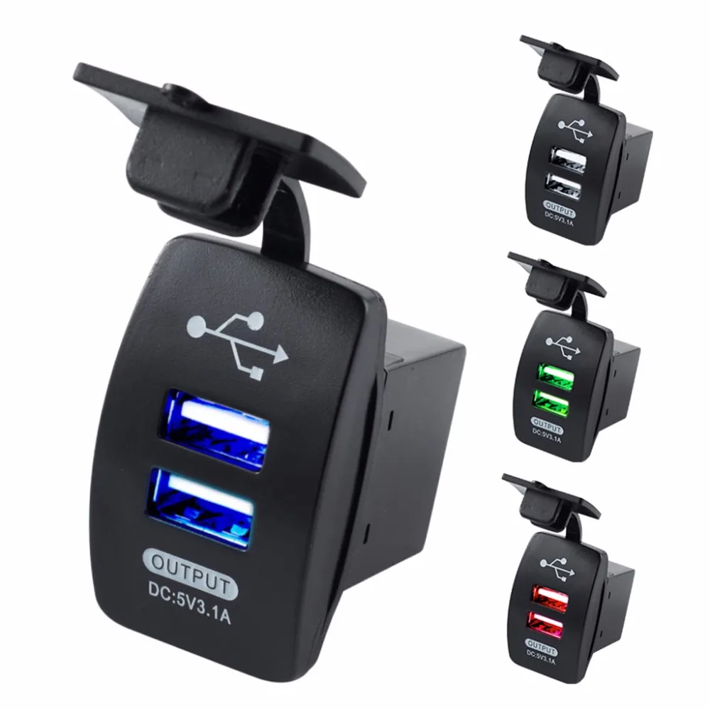 Top Quality Dual USB 12V Power Car Charger Cigarette Lighter Socket