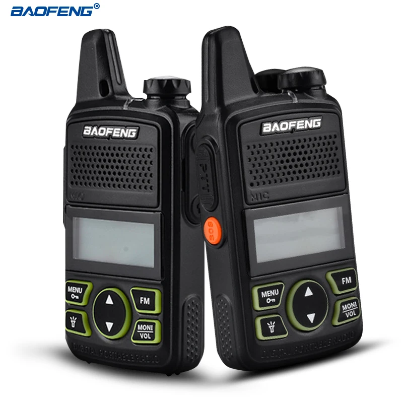 BAOFENG BF T1 Walkie Talkie мини двухстороннее радио UHF 400 470 мГц 20CH Портативный Хэм CB фонарик fm