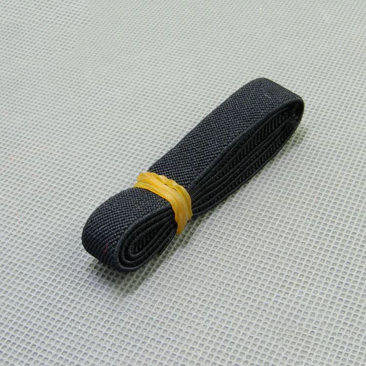 10 м x 15 мм нейлоновая эластичная лента для шитья сумки DIY нижнее белье для брюк эластичная тесьма лента ленты для брюк резиновые ленты тесьма ремни - Цвет: Черный