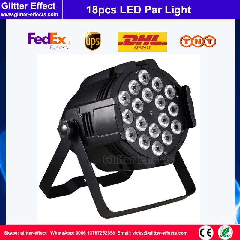

Good quality 18pcs 5 in1 Outdoor Indoor led Color par light DJ Disco club Lighting dmx 18pcs 10w rgbwfor wedding equipment