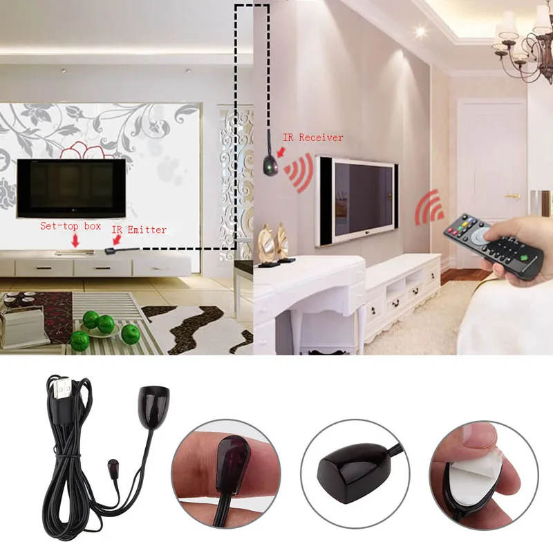 

2019 NEW IR Infrared Remote Control USB Receiver Adapter Extender Repeater Emitter Cable