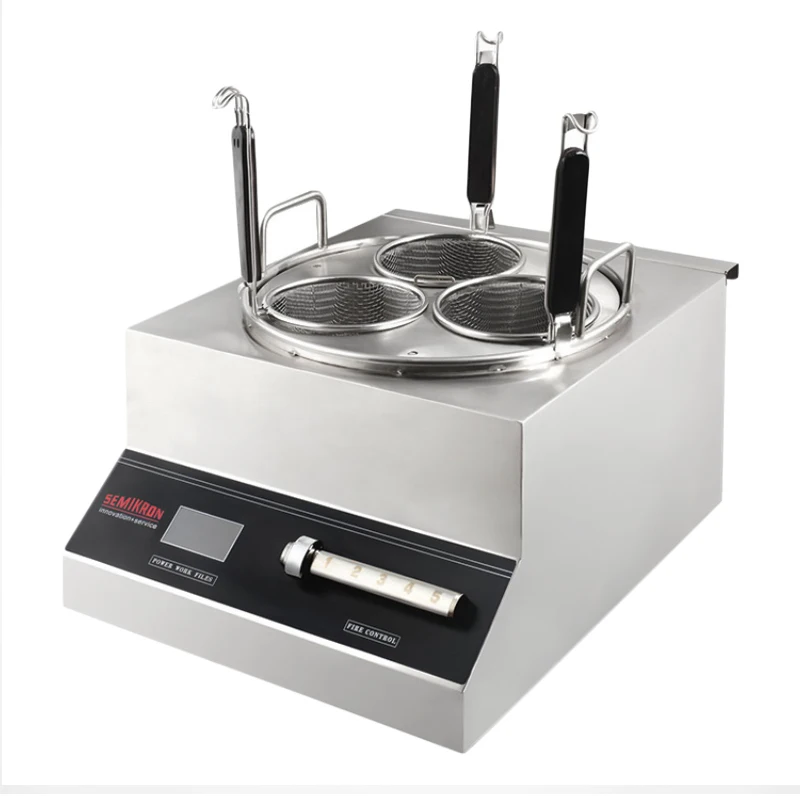 Commercial Noodle Cooker 3000W Table Type Noodle Boiler Stainless Steel Noodle Cooking Furnace lujinxun furnace temperature sensor 6 5cm clamp thermocouple tunnel turnace k type metal shielded wire niacinamide wire 1 5m