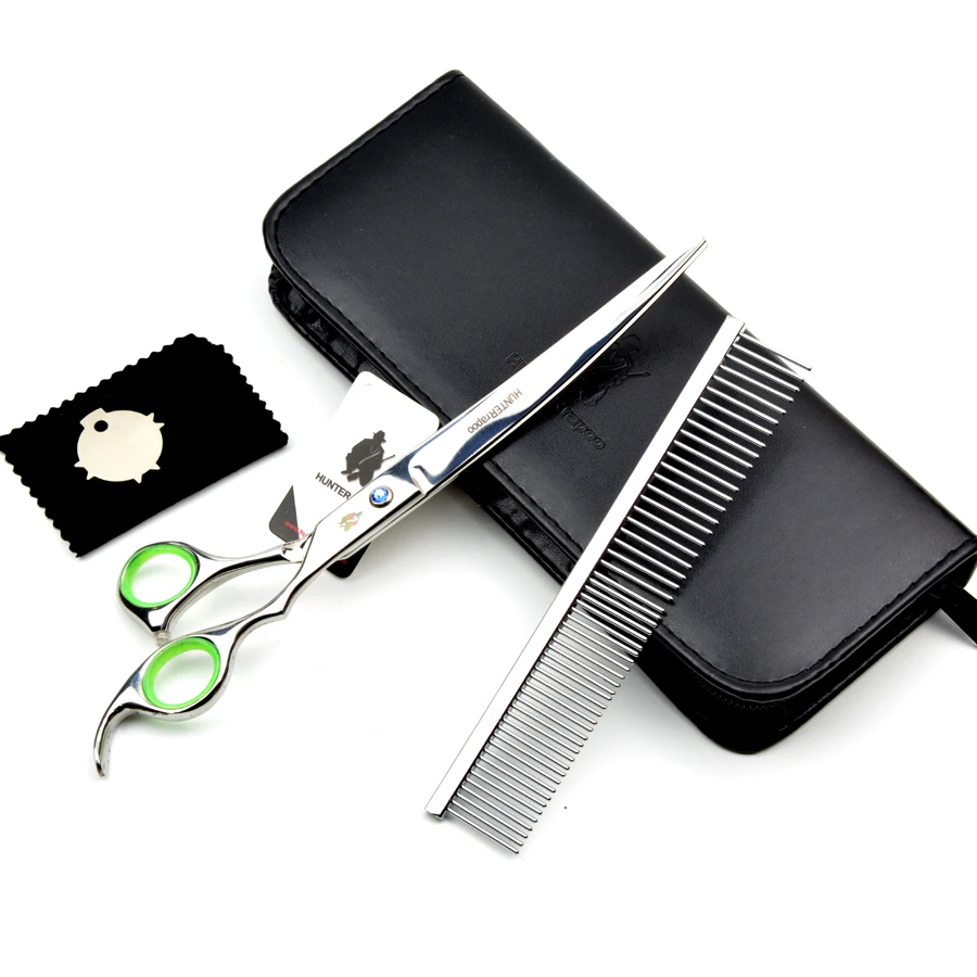 Free ShippingPet's Grooming Cutting Shears dog cat recurved edge pet