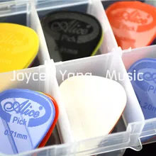 50 шт. Алиса Проецирование нейлоновая Акустическая Электрогитара медиаторы+ 1 пластиковый медиатор чехол коробка