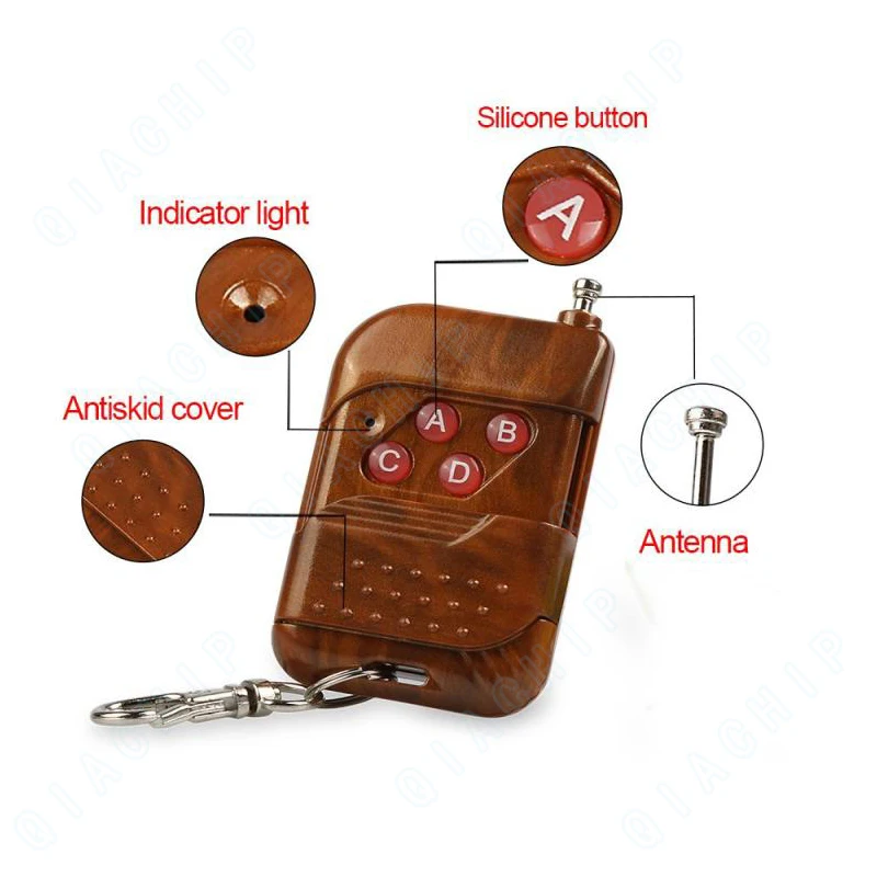 QIACHIP 433 Mhz РФ передатчик удаленного Управление+ Беспроводной 433 Mhz DC 12 V 4-х канальный пульт Управление коммутатора RF релейный модуль приемника DIY