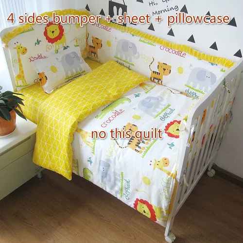 6 pcs set 6 шт. постельных принадлежностей, постельное белье для новорожденных малышей, Детские бамперы с защитой от столкновений, моющаяся детская кроватка, Комплект постельного белья для малышей, комплект бамперов для кроватки - Цвет: 6 pcs set