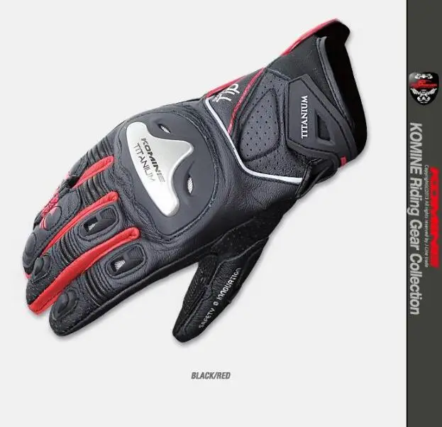 Komine GK-186 Весна сенсорный экран Кожаные Мотоциклетные анти-Осенние перчатки для верховой езды - Цвет: 2