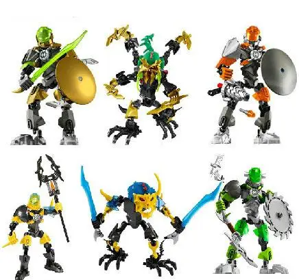 6 шт./лот Hero Factory 5,0 фигурки Звездные войны Solider Bionicle Hero строительные блоки Наборы игрушек детские кирпичи