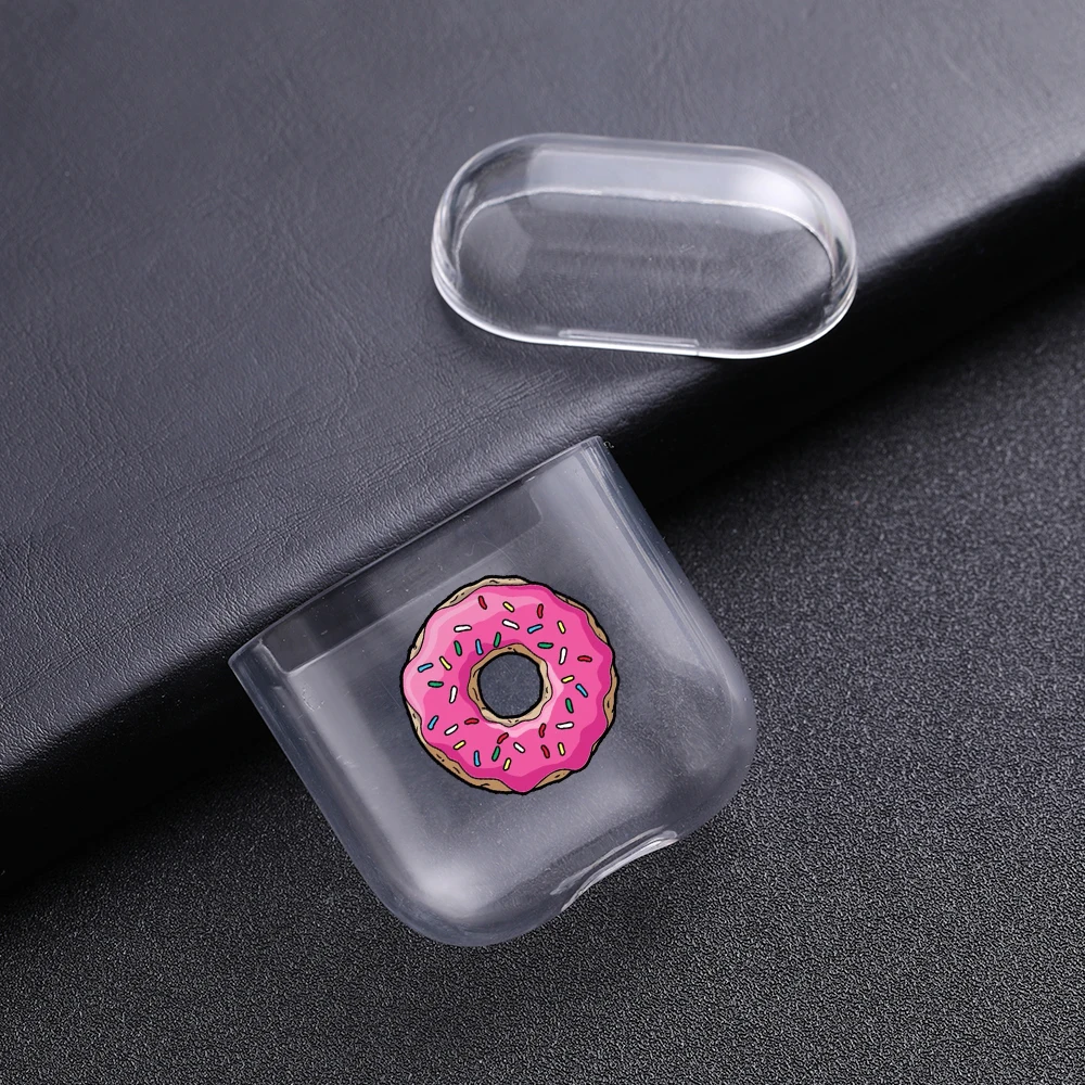 Чехол для наушников с рисунком пончика, Bluetooth, для Apple AirPods 1/2, мягкие силиконовые наушники для зарядки, чехол s для, защитный чехол для AirPods