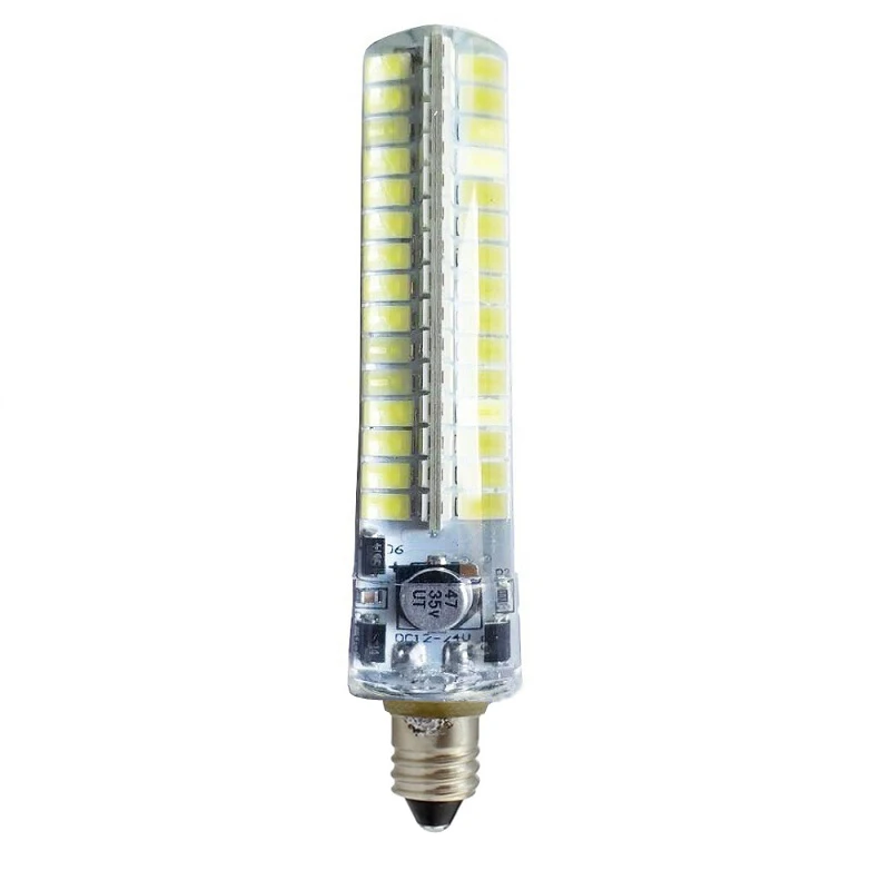 SMD супер яркий силиконовый светодиодный светильник с регулируемой яркостью 5730 BA15D/E11/E12/E14/E17/G4/GY6.35 кукурузная лампа 12-24V 120 светодиодный s светодиодный светильник