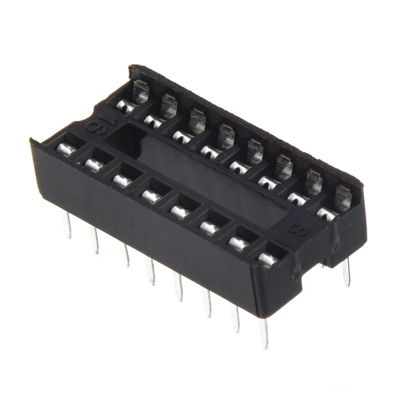Black Полный-30 шт. 16 Pin 2,54 мм DIP IC разъем припоя Тип адаптеры - Цвет: Black