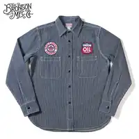 Bronson 11.5oz Winchman Shirt Vintage Fall Men's Long Sleeve Striped Workshirt