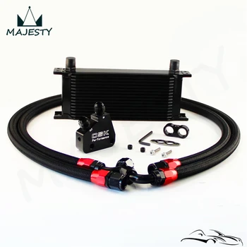 

Universal 16 Row Engine Oil Cooler Kit + Sandwich Plate adapter For LS1 LS2 LS3