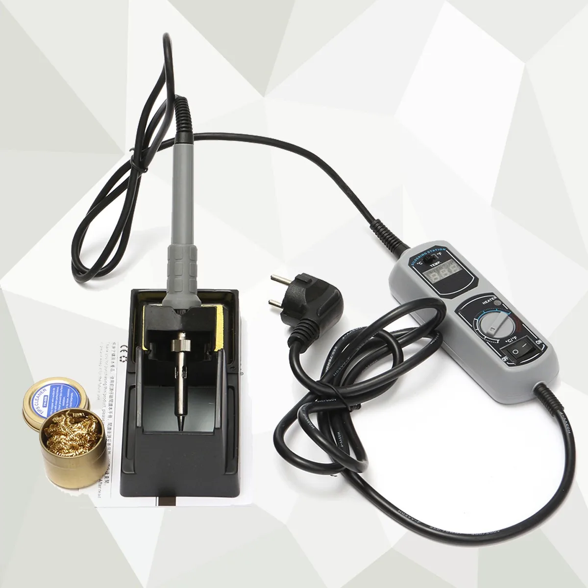 

908D 220V 60W Portable Type Soldering Station Iron LED Digital Display High Temperature Resistant Silicone Line