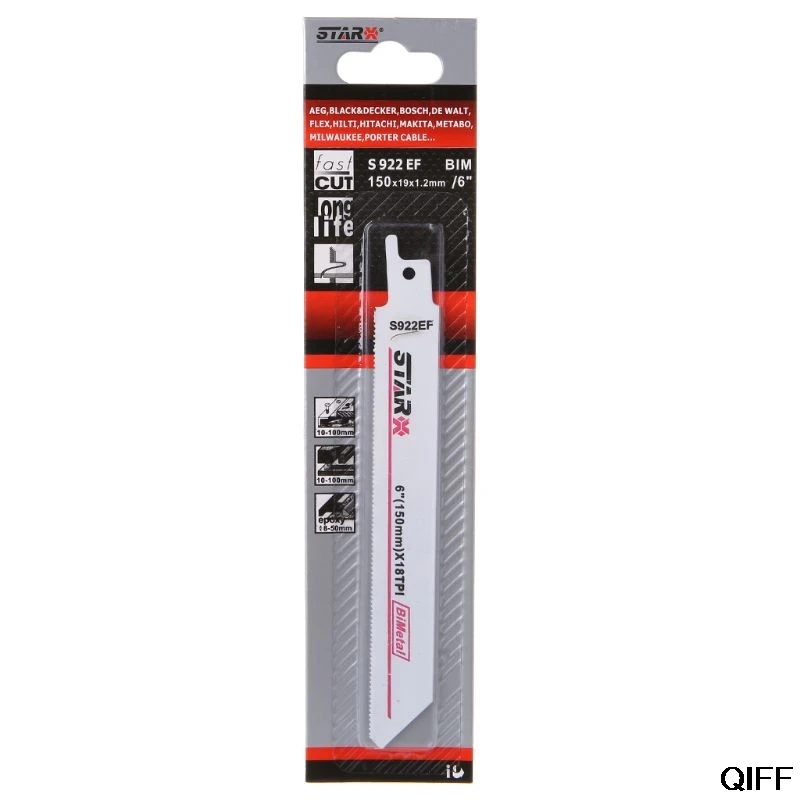 

Drop Ship&Wholesale Bi-Metal S922EF 150mm 6" Reciprocating Saw Blade Effective For Cutting Wood Woodworking June 25