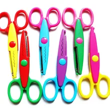 Laciness Zig Zag студент малыш записки фото scissor творческий Дневник ремесло Альбом DIY ручной работы сдвига бумаги пинкинг вырезать ремесло