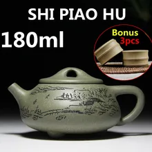De China Yixing Tetera Taza 180 ml Juego de Té de Viaje Bouns 3 Té tazas de Porcelana Juego de Té Olla De Cerámica de Porcelana Juego de té de Yixing Arcilla Regalo caja