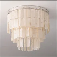 New High End Handmade Mediterranean Sea Shells E14 Ceiling Lamp For Living Room Bedroom Aisle Corridor Dia 30/38cm 2001