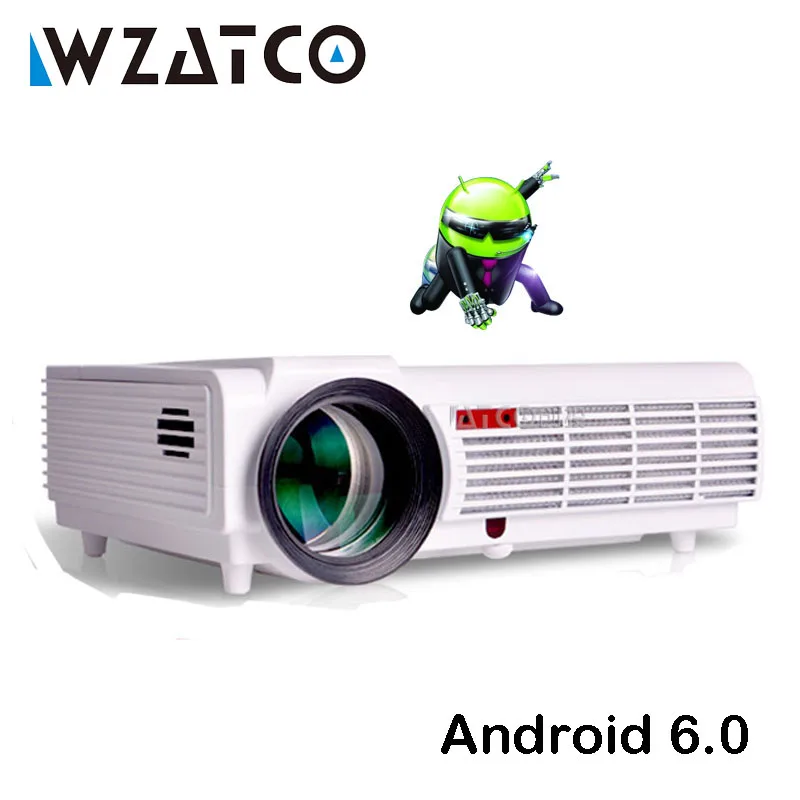 

WZATCO LEDBT96 LED Projector 5500lumen Android WIFI Smart Full HD 1080P for Home Theater Multimedia Video 3D Proyector Beamer